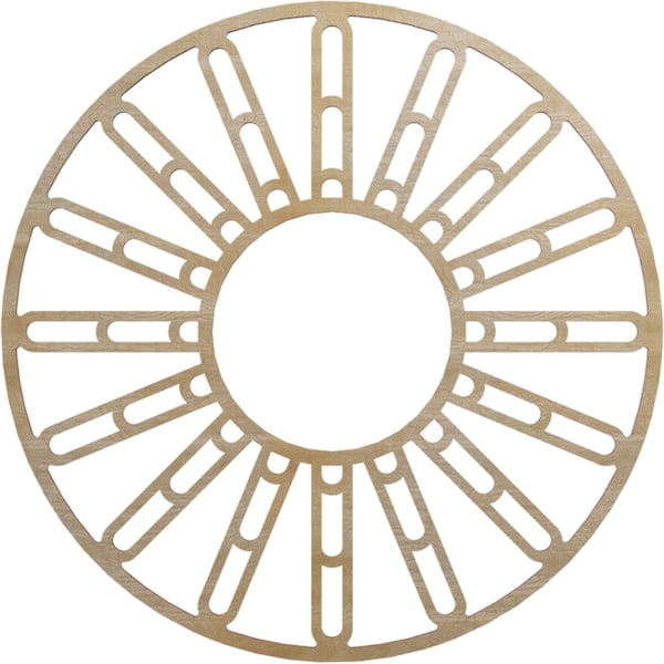 Ekena Millwork Hale Wood Fretwork Pierced Ceiling Medallion, Hickory, 26"OD x 9 1/2"ID x 3/8"T CMWP26X26X0375HHHI - main